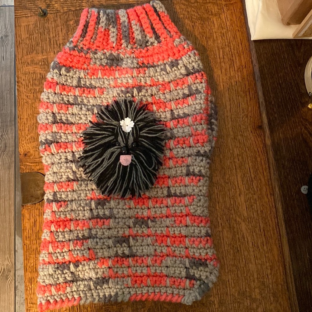 Medium handmade crochet dog sweater